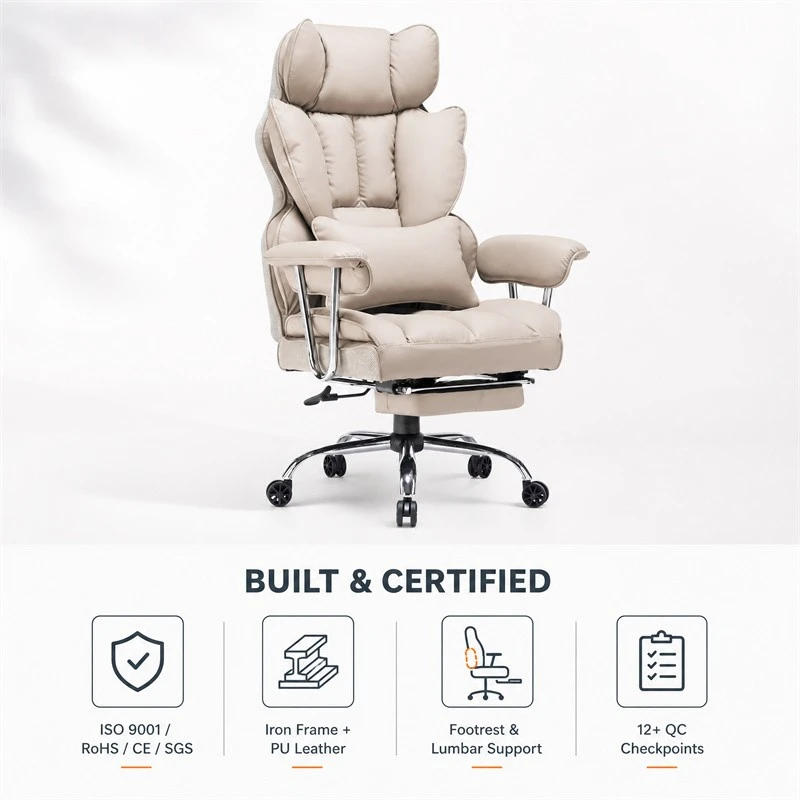 Ergonomic Reclining Executive Office Chair With Footrest price