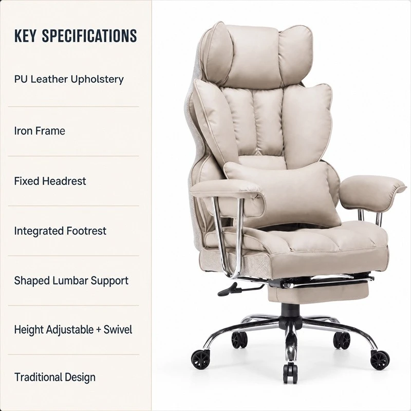 Ergonomic Reclining Executive Office Chair With Footrest price